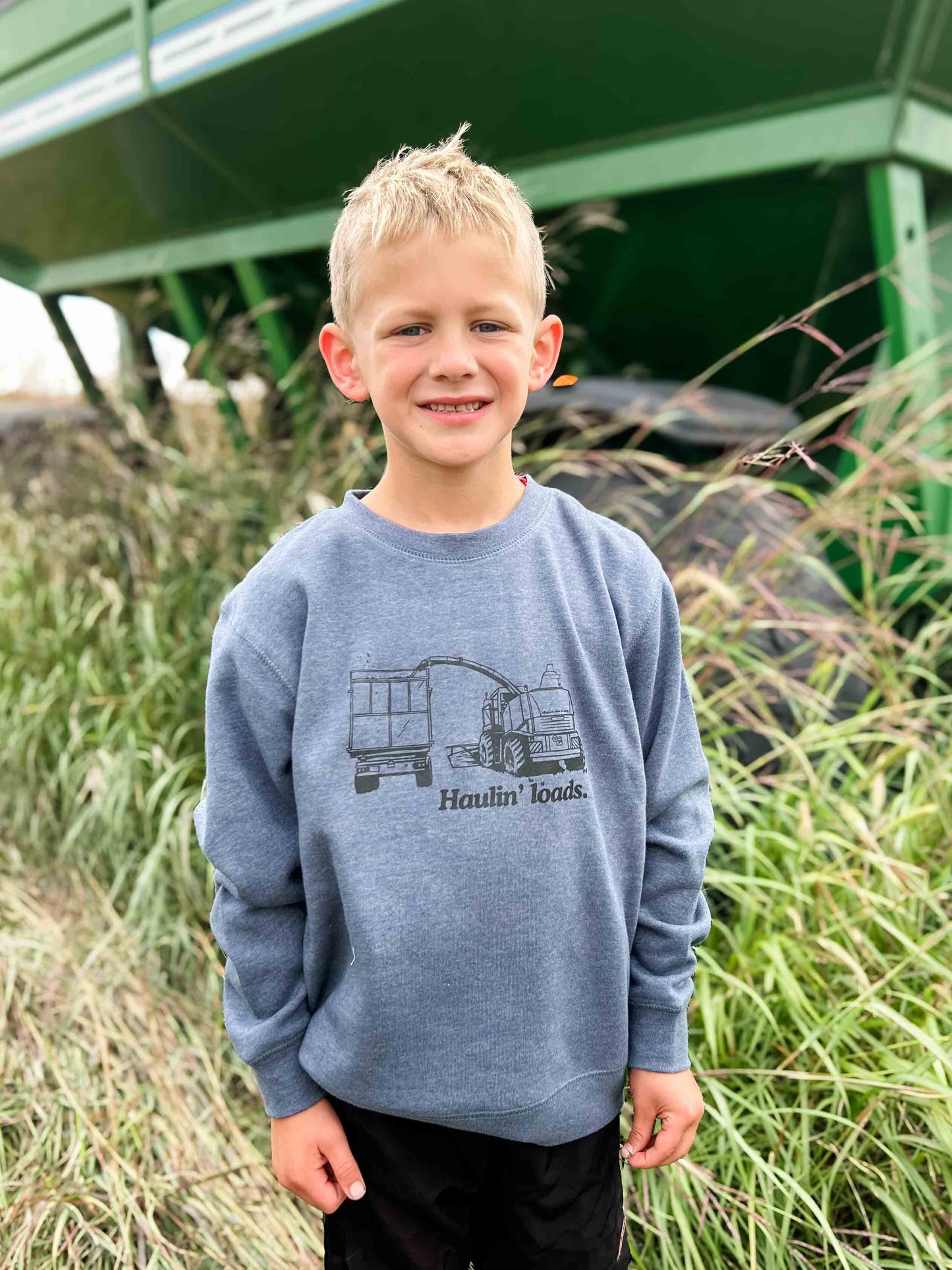 'Haulin' Loads' Toddler/Youth Crewneck - American Farm Company