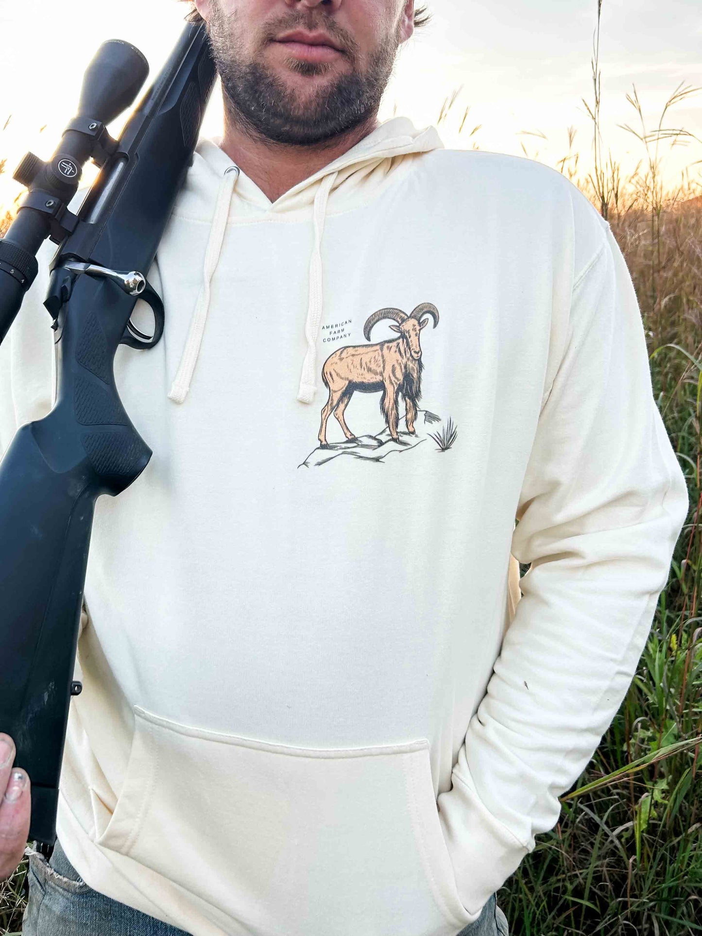 Bighorn Sheep Cream Hoodie