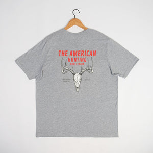 Whitetail Skull Grey Tee