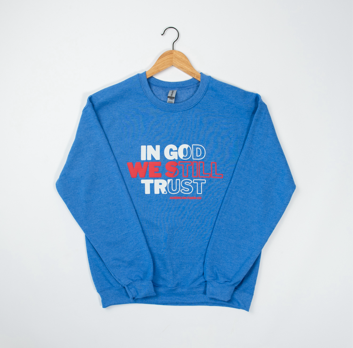 'In God We Still Trust' Blue Crewneck