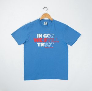 'In God We Still Trust' Blue Tee