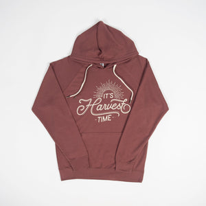 ‘It’s Harvest Time’ Maroon Hoodie