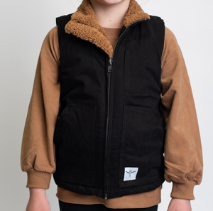 Farm Kid AFC Black Sherpa Vest - Youth