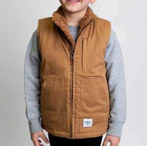 Farm Kid AFC Brown Sherpa Vest- Youth