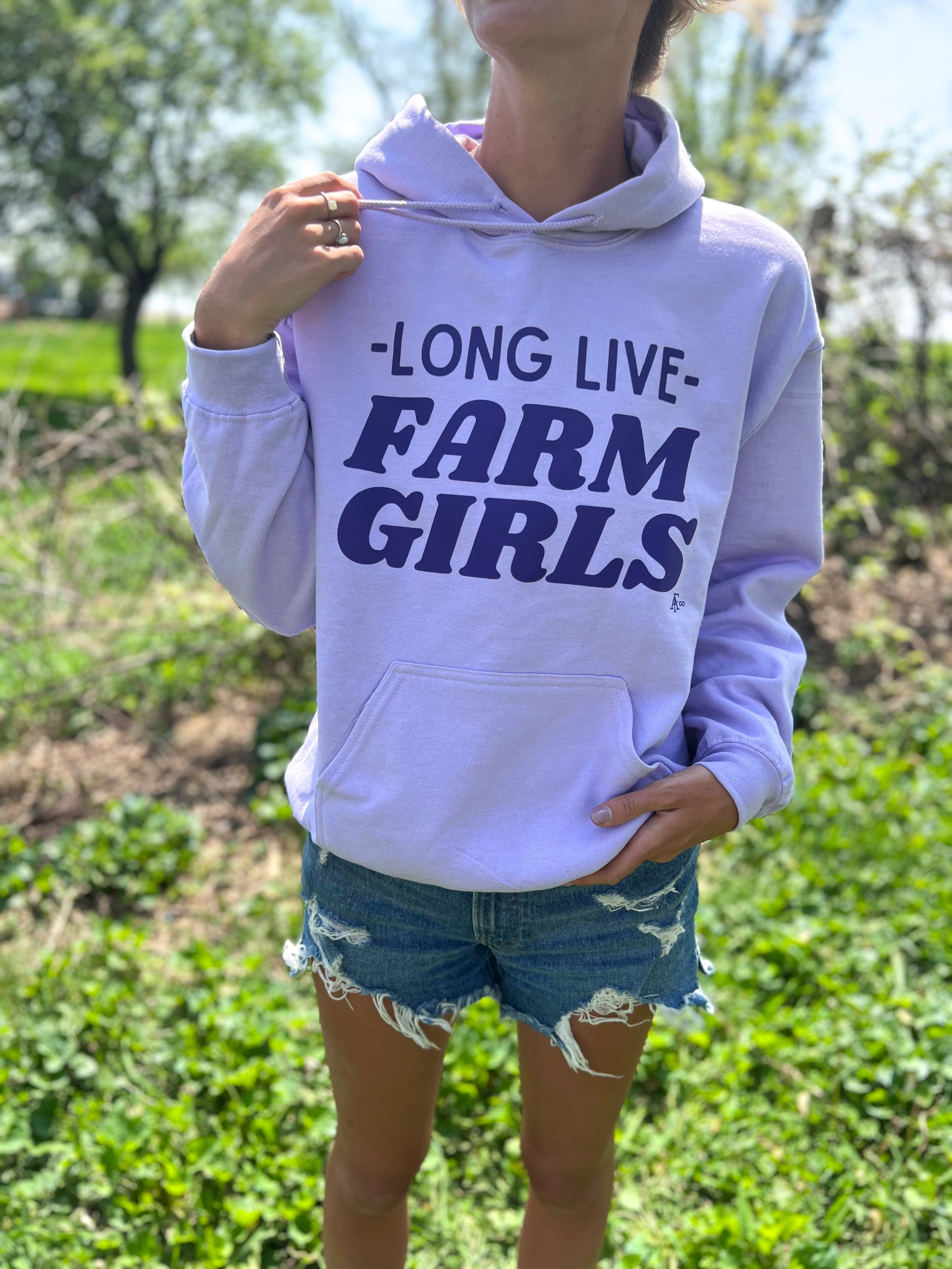 Long Live Farm Girls Orchid Hoodie