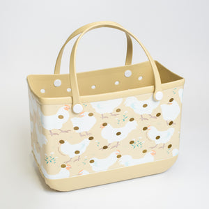 Spring Chicken Beach Rubber Tote Bag PREORDER