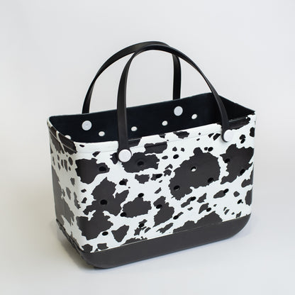 Cow Print Beach Rubber Tote Bag PREORDER