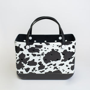 Cow Print Beach Rubber Tote Bag PREORDER