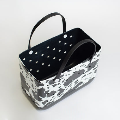 Cow Print Beach Rubber Tote Bag PREORDER