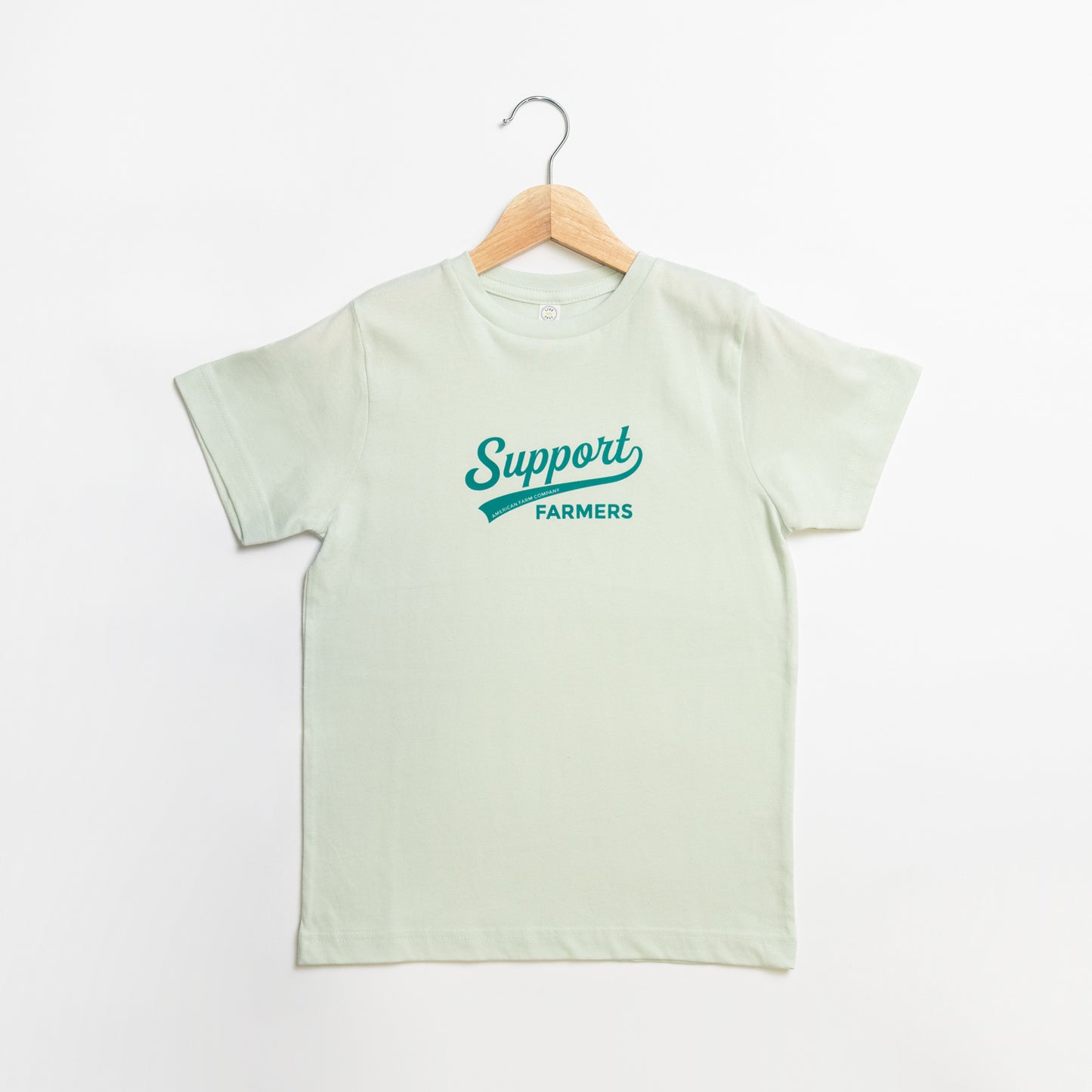 'Support Farmers Banner' Soft Green Tee- Toddler/ Youth