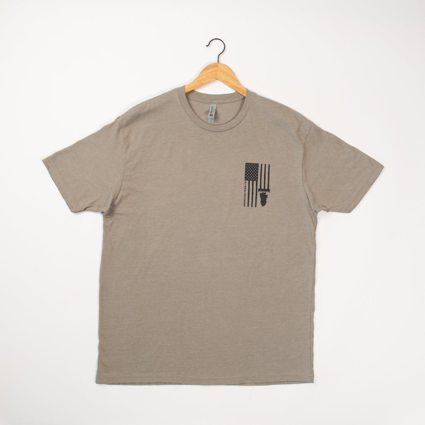 'Harvest Flag' Stone Grey Tee