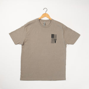 'Harvest Flag' Stone Grey Tee