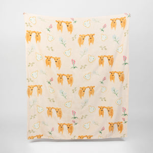 Spring Jersey Calves & Ear Tag Plush Throw Blanket- PREORDER