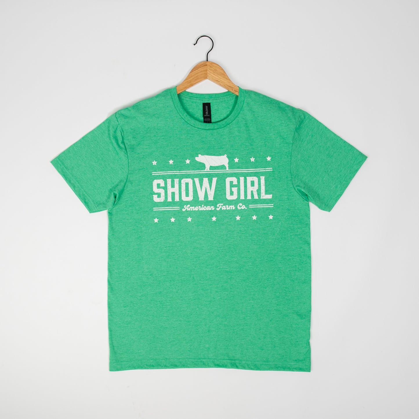 ‘Show Girl’ Heather Green Swine Tee