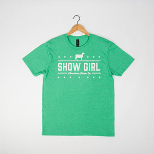 ‘Show Girl’ Heather Green Sheep Tee