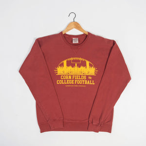 ‘Cornfields and College Football’ Washed Red Crewneck - American Farm Company