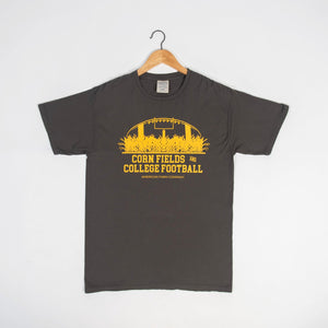 ‘Cornfields And College Football’ Washed Black Tee - American Farm Company