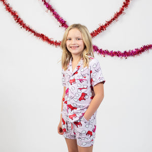 Valentines Cows Toddler/Youth Bamboo Pajama Set - PREORDER