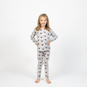 Western Cow Toddler/Youth Bamboo Pajama Set - PREORDER