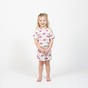 Floral Tractor Toddler/Youth Bamboo Pajama Set - PREORDER