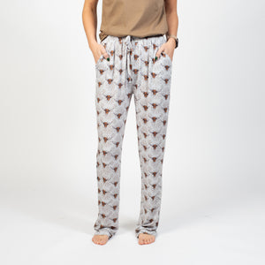 Western Cows Adult Bamboo Pajama Pants - PREORDER