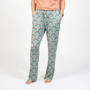 Floral Chicken Adult Bamboo Pajama Pants - PREORDER