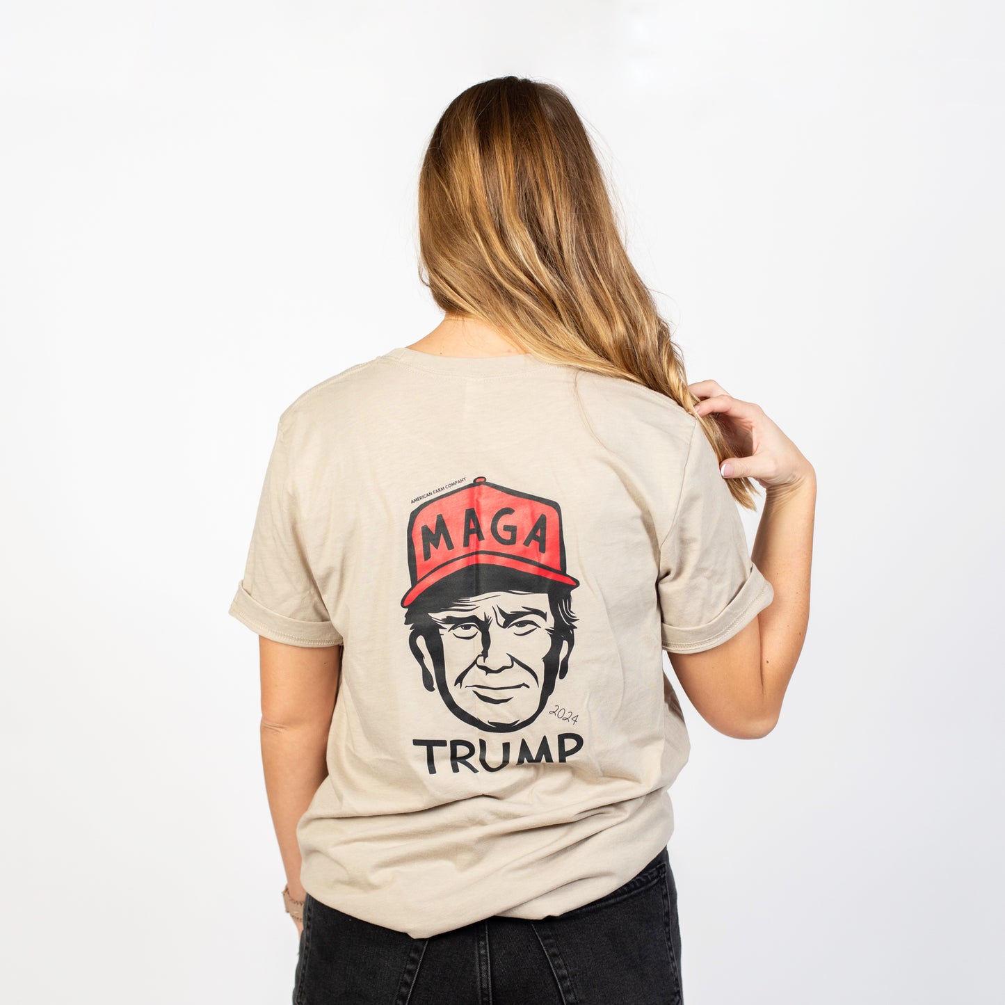 MAGA Trump Graphic Tan Tee