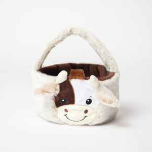 Fuzzy Cow Easter Basket - PREORDER