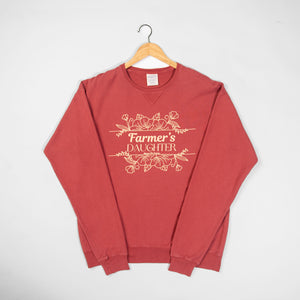 Farmer's Daughter Floral Washed Red Crewneck