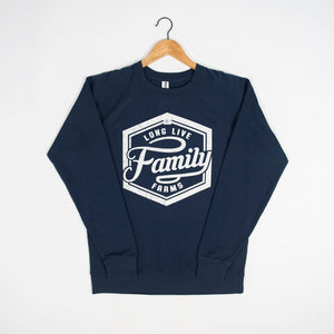 ‘Long Live Family Farms’ Navy Crewneck