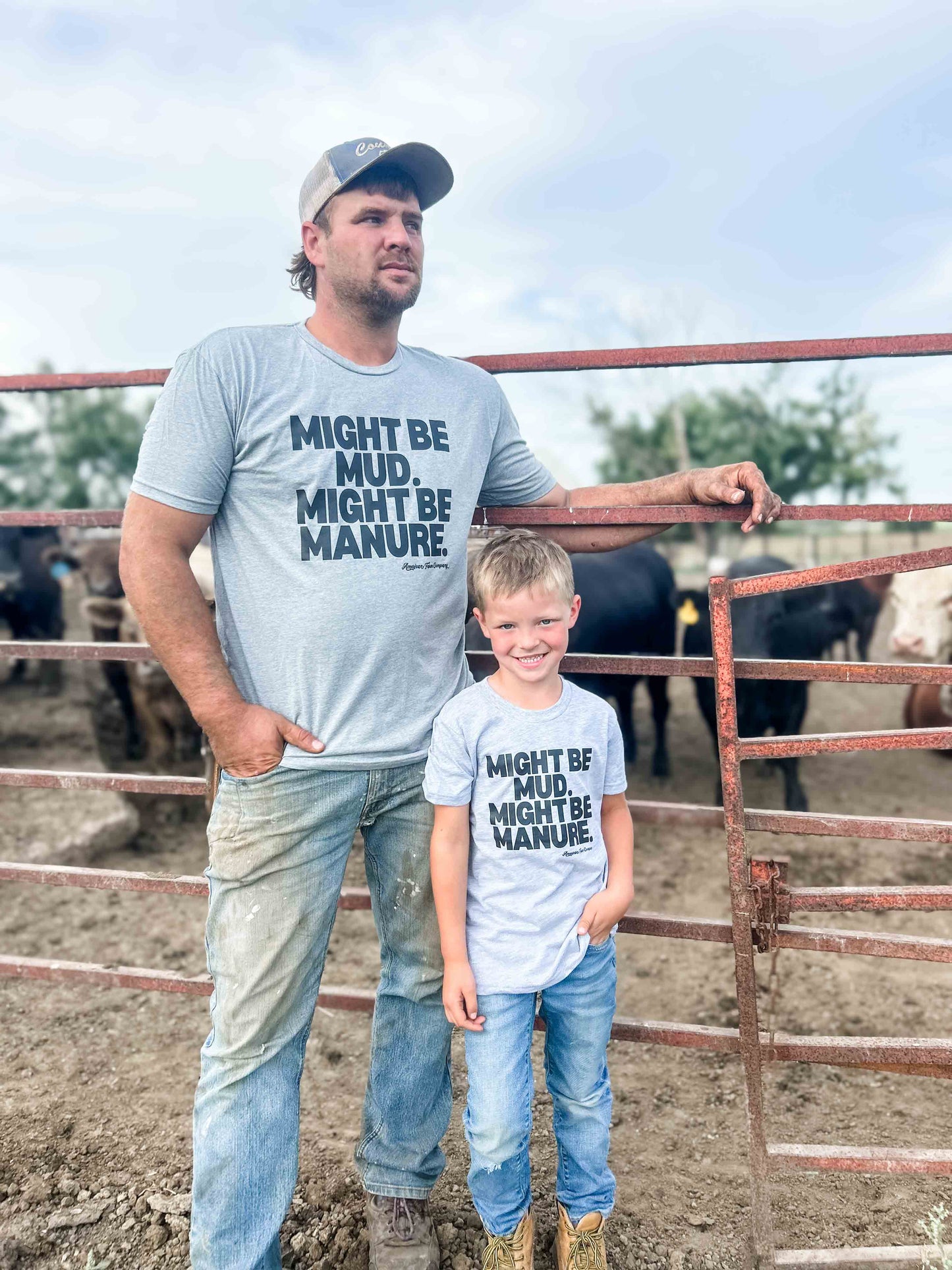 Mud or Manure Grey Essentials Tee