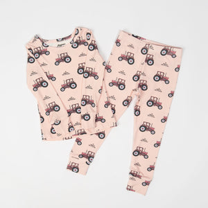 Pink Tractor Toddler/Youth Bamboo Pajamas