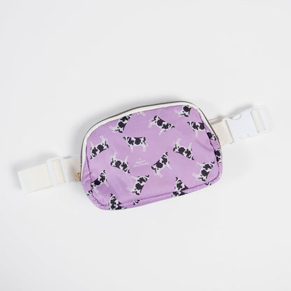 Purple Holstein Belt Bag