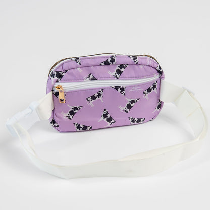 Purple Holstein Belt Bag