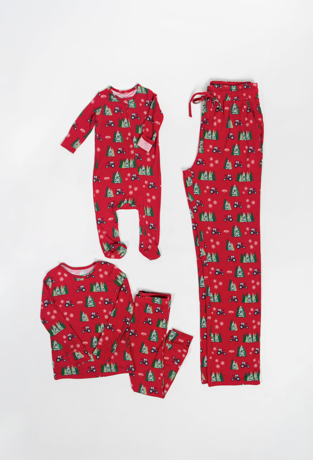 PREORDER Red Tractor Christmas Baby Bamboo Pajamas