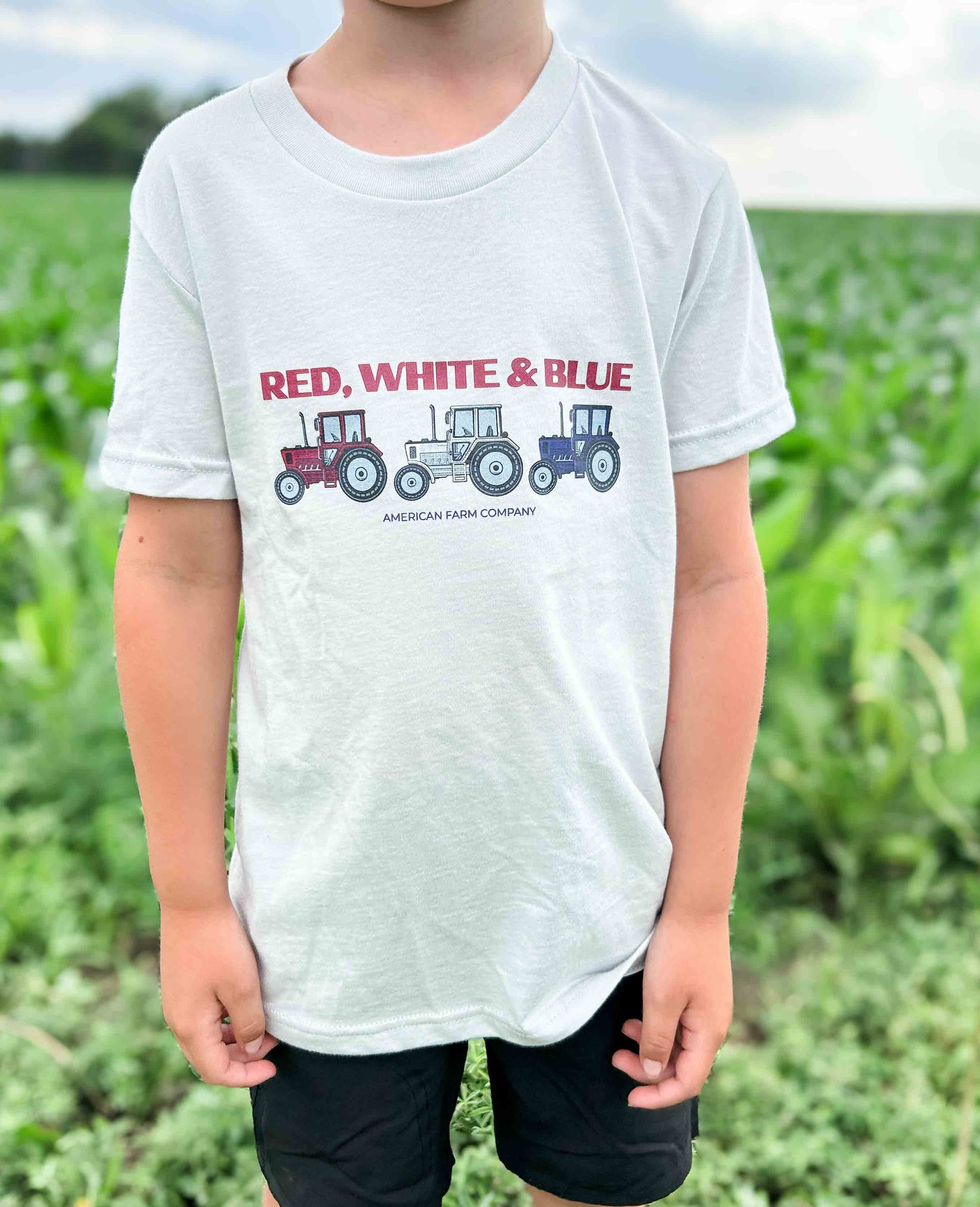 Red, White, Blue Tractors Toddler & Youth Tee