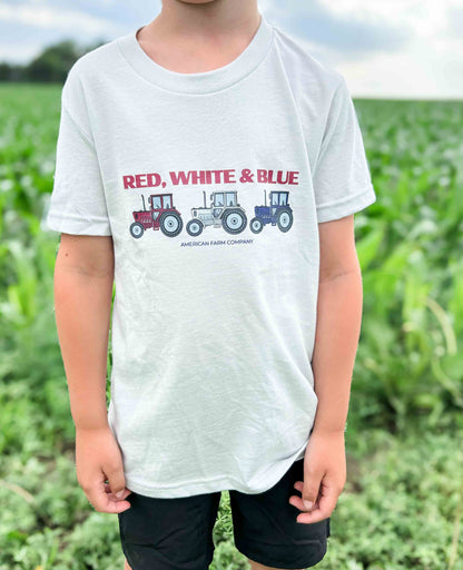 Red, White, Blue Tractors Toddler & Youth Tee