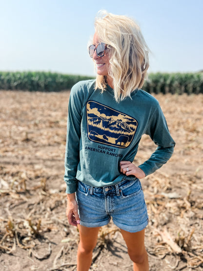 ‘Support American Ranchers’ Landscape Longsleeve