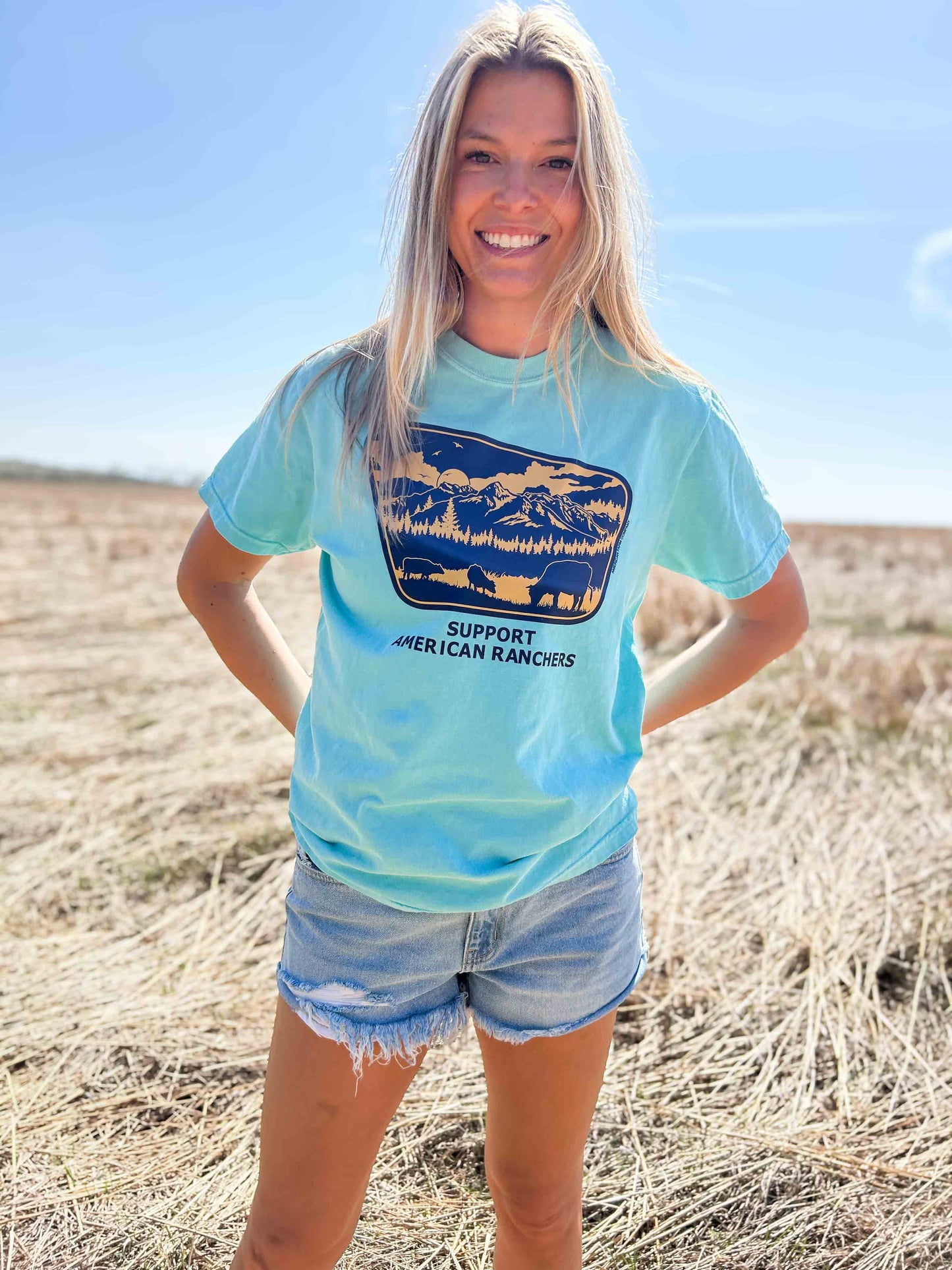 'Support American Ranchers' Landscape Tee