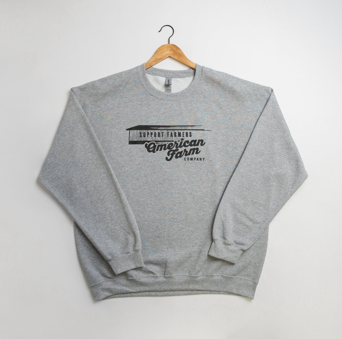 Support Farmers Warehouse Grey Crewneck