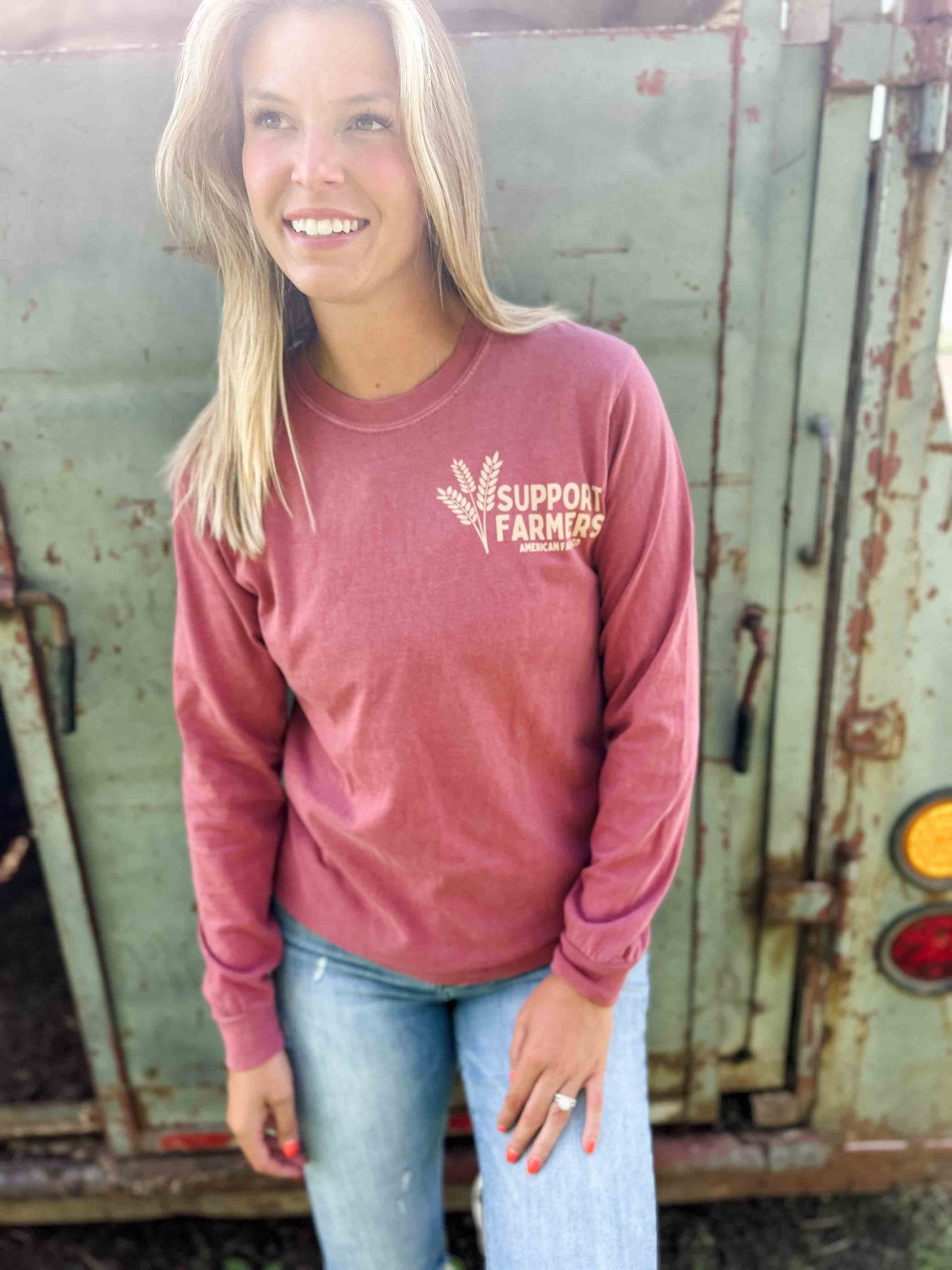 ‘Support Farmers’ Wheat Long Sleeve