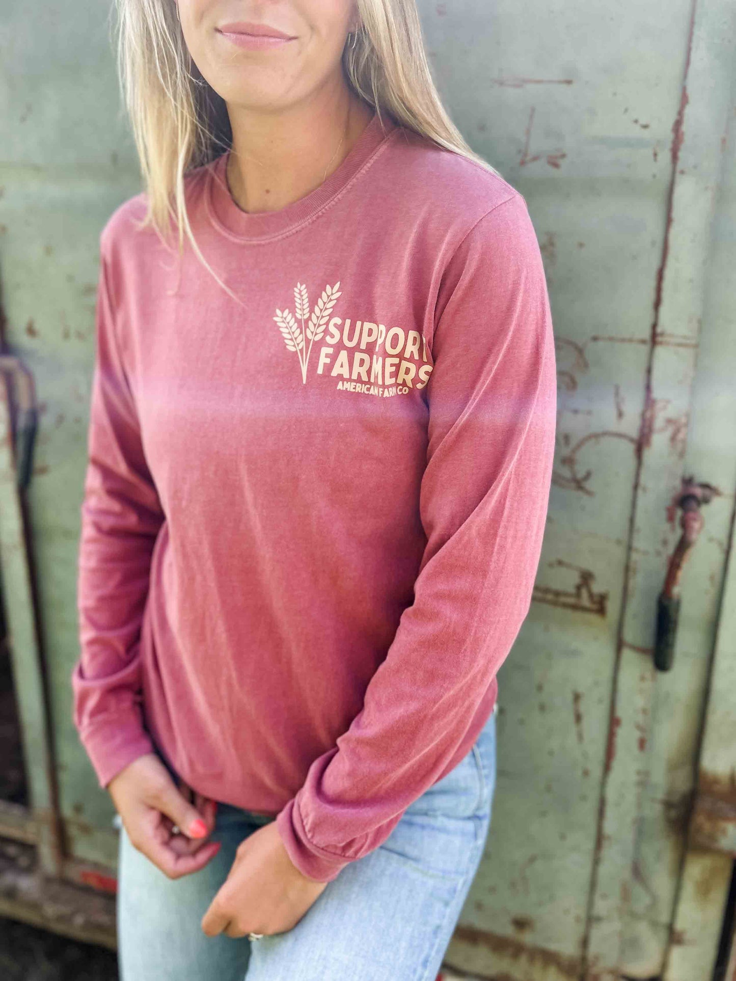 ‘Support Farmers’ Wheat Long Sleeve