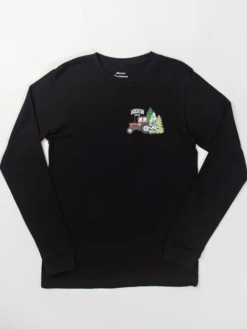 Red Tractor Christmas Long Sleeve Tee