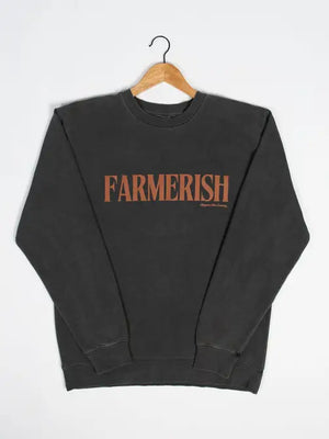 Western ‘Farmerish’ Washed Black Crewneck