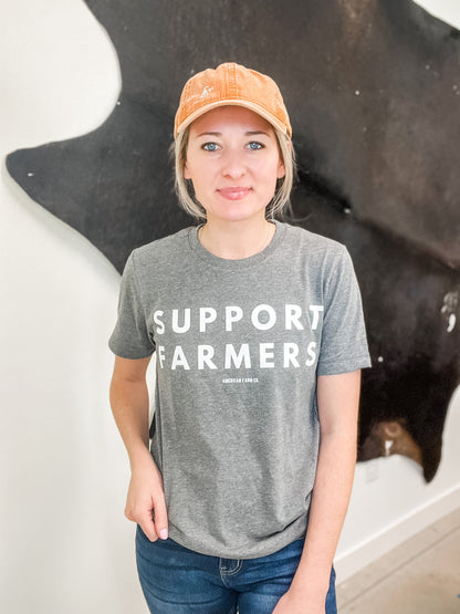 Support Farmers Grey Tee