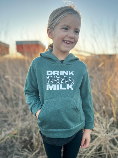 Green ‘Drink Real Milk’Hoodie-Youth & Toddler