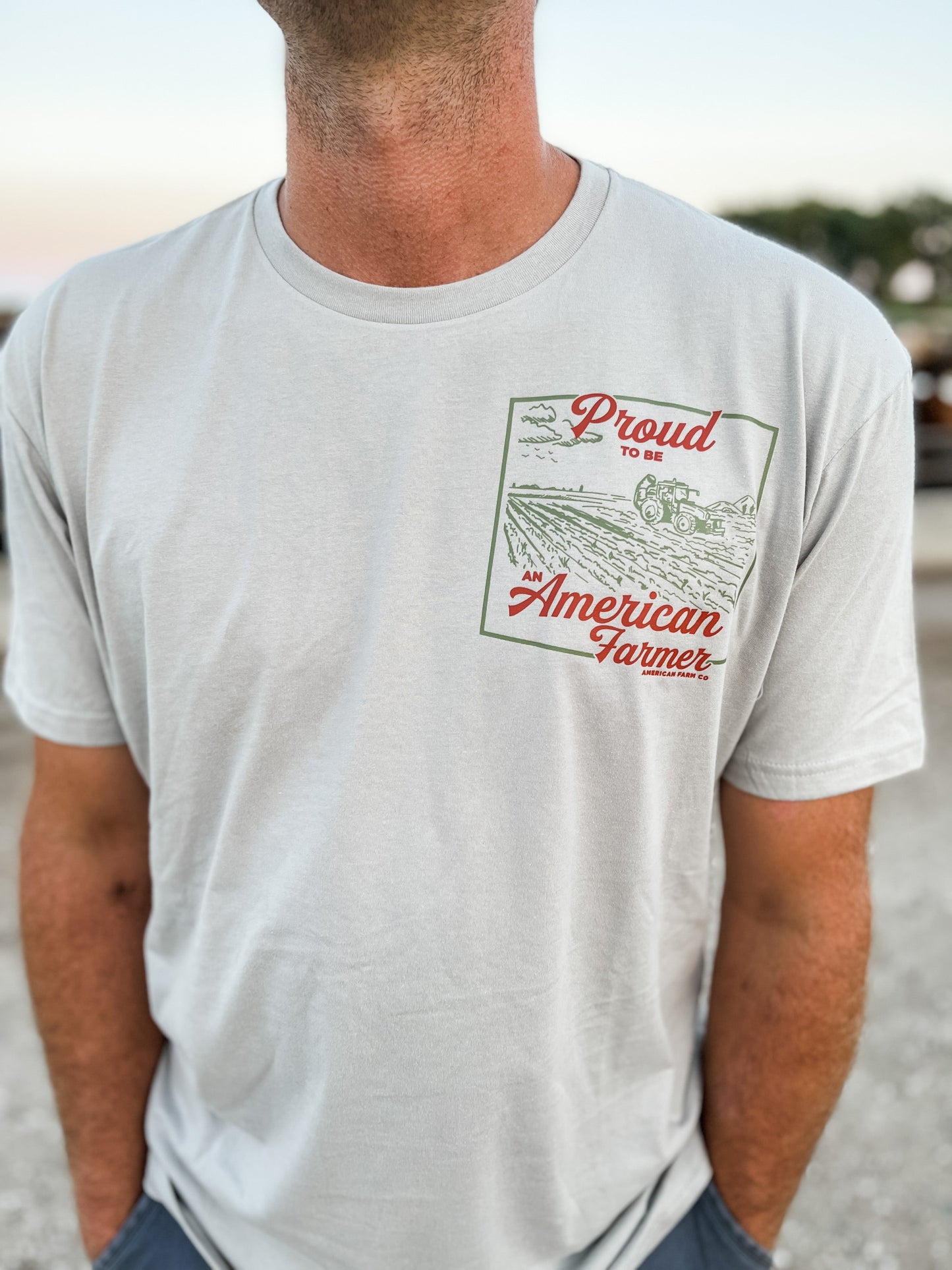 'Proud American Farmer' Stone Tee