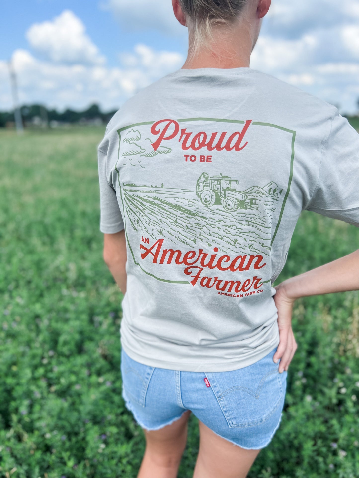 'Proud American Farmer' Stone Tee