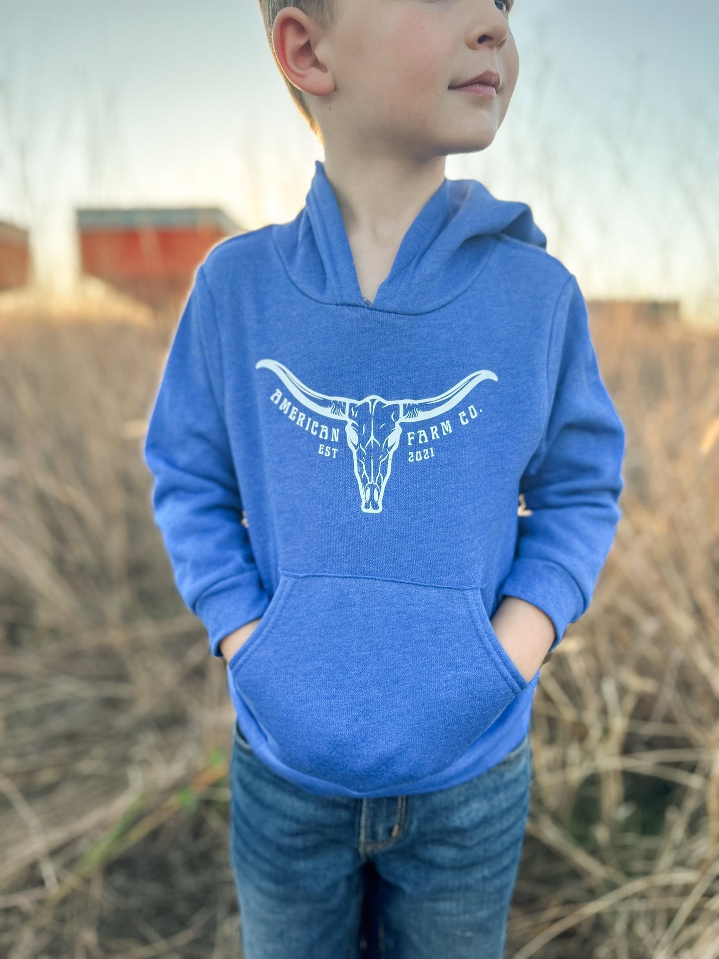 Royal Blue 'AFC Skull' Hoodie-Youth & Toddler