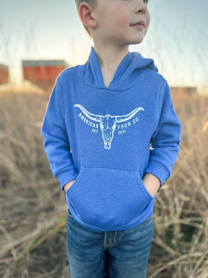 Royal Blue 'AFC Skull' Hoodie-Youth & Toddler